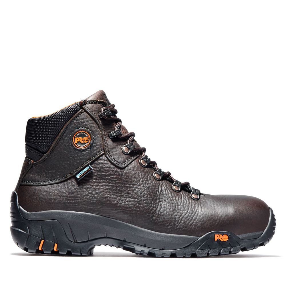 Timberland Mens Work Boots PRO® TiTAN® Trekker Alloy Toe - Dark Brown - India EX1046578